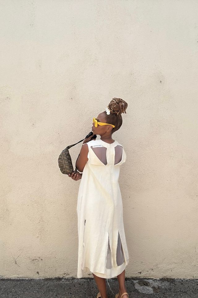 Nancy Stella Soto Cream Cutout Dress Selected by The Curatorial Dept.