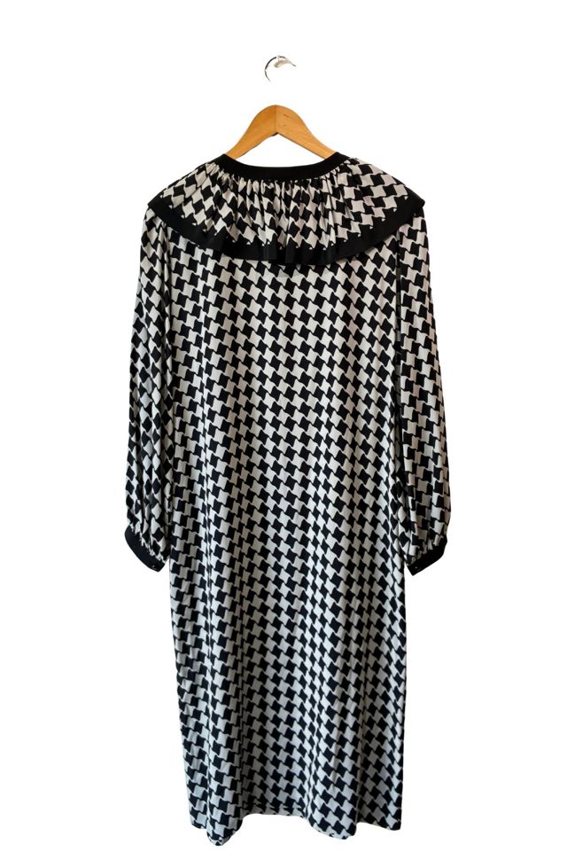 Albert Nipon Black Grey Clown Collar Dress Selected by The Curatorial Dept. #2