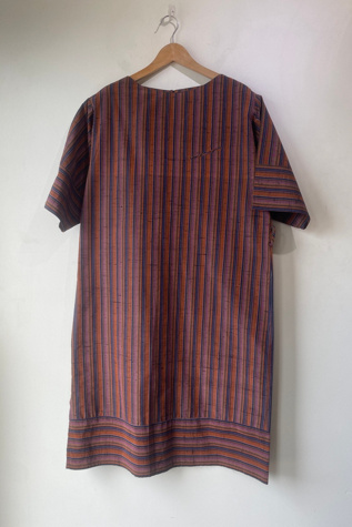 Vintage Christian Dior Silk Striped Shift Dress Selected by The Curatorial Dept.