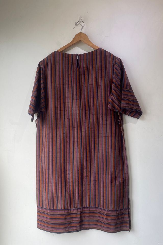 Vintage Christian Dior Silk Striped Shift Dress Selected by The Curatorial Dept. #1