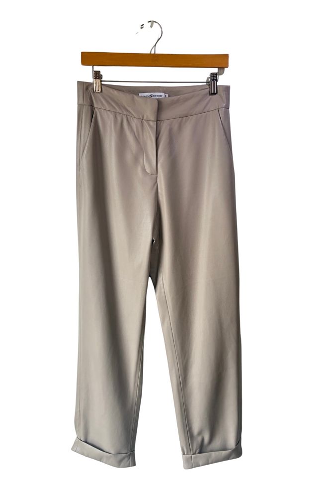 Donata Davidoff Grey Vegan Leather Pants Selected by The Curatorial Dept. #1