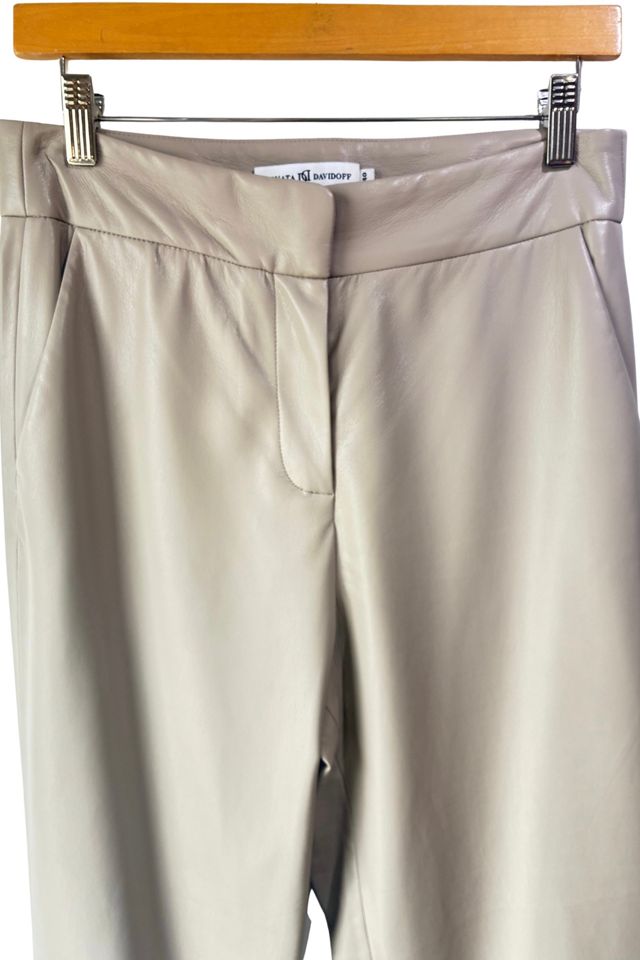 Donata Davidoff Grey Vegan Leather Pants Selected by The Curatorial Dept. #2