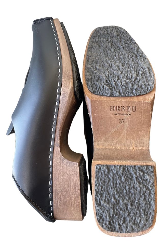 Hereu Black Leather Clogs Selected by The Curatorial Dept. #2