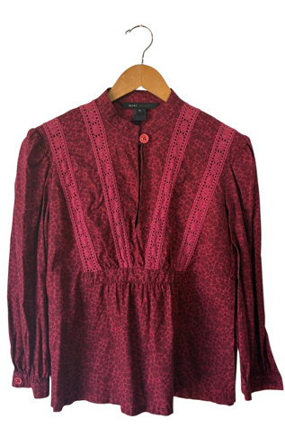 Marc Jacobs Maroon Floral Top Selected by The Curatorial Dept.