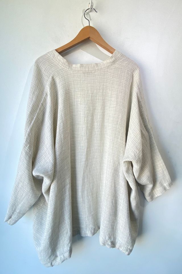 Vintage Eskandar Cream Linen Grid Jacket Selected by The Curatorial Dept. #1