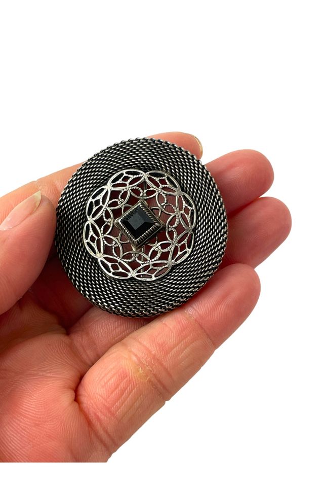 Vintage Filagree Circle Brooch Selected By Ankh By Racquel #1