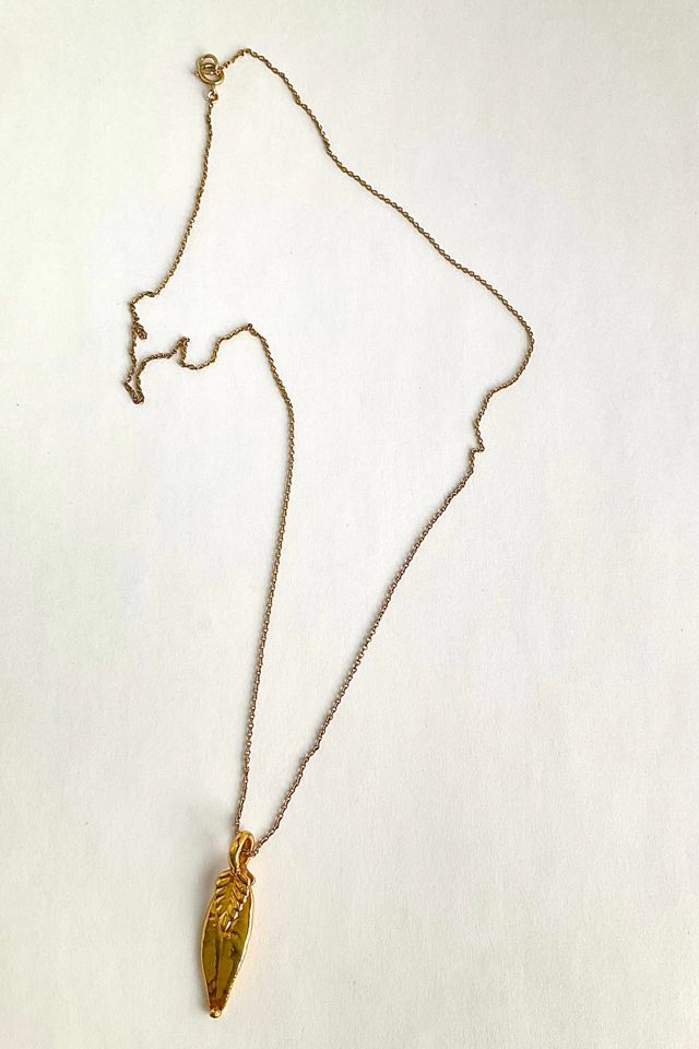 Minimal Gold Leaf Necklace Selected By Ankh By Racquel #1