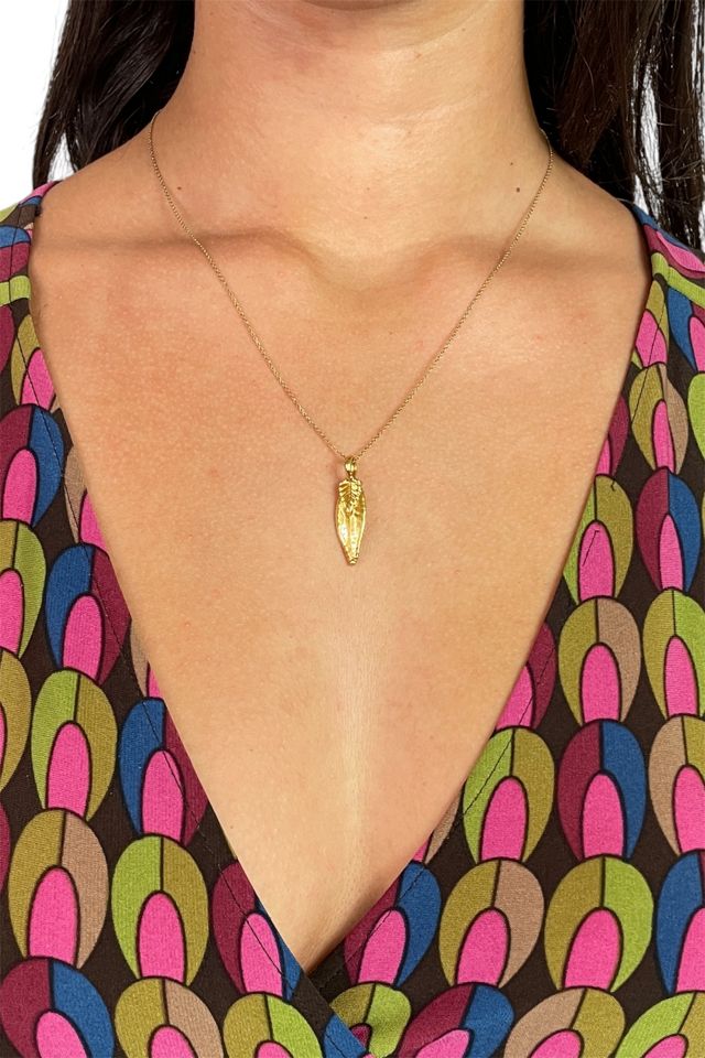 Minimal Gold Leaf Necklace Selected By Ankh By Racquel #3