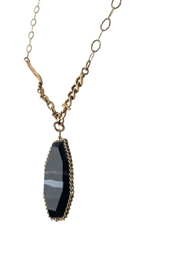 Chic Mixed Gold Chain Necklace With Gemstone Selected By Ankh By Racquel #1