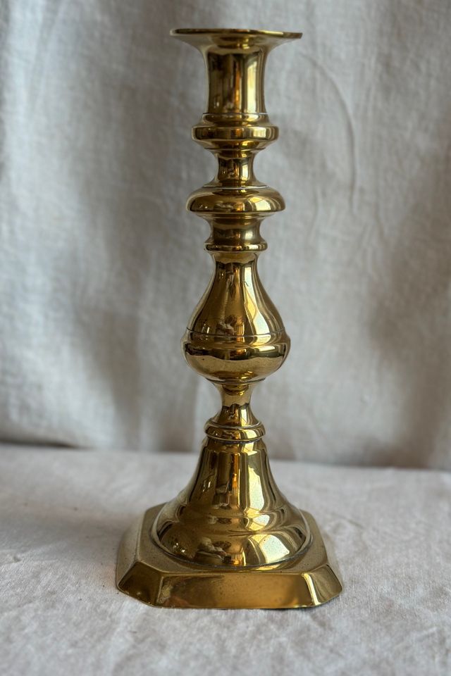 Vintage Tall Victorian Brass Candlestick Selected by KA.TL.AK #1