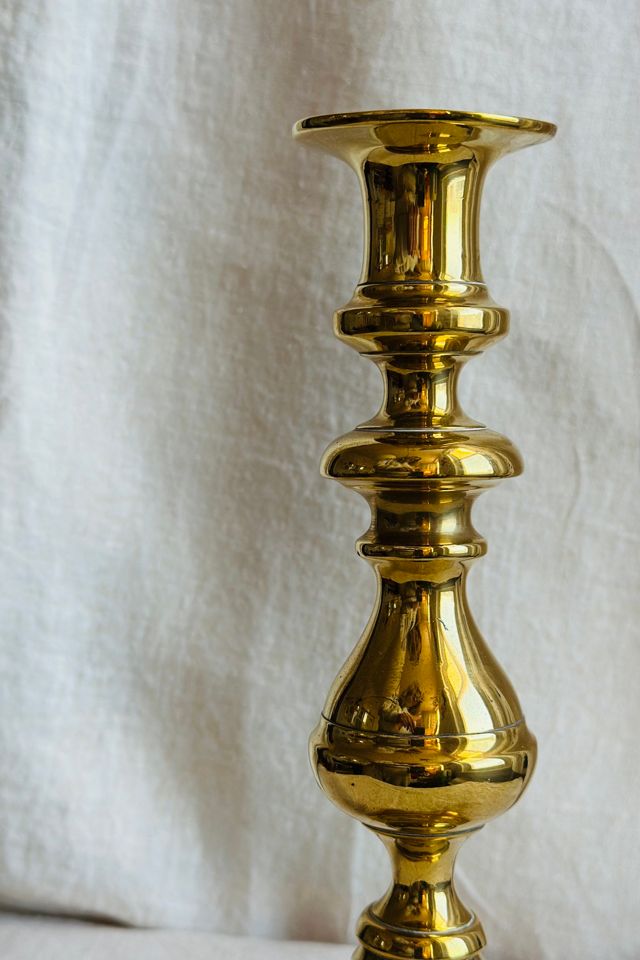 Vintage Tall Victorian Brass Candlestick Selected by KA.TL.AK #2