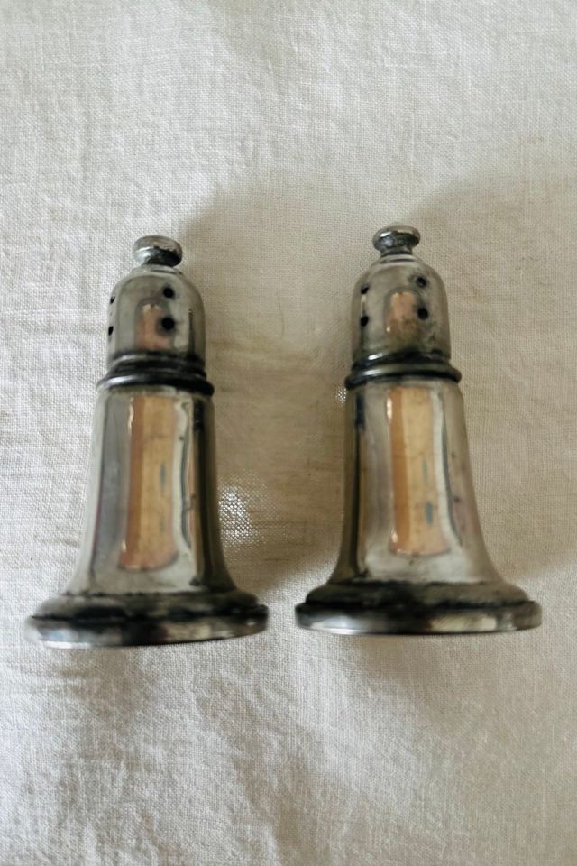 Vintage Pewter Empire Weighted Salt and Pepper Shakers Selected by KA.TL.AK #1