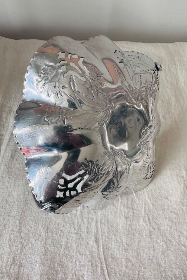 Vintage Scalloped Edge Stainless Rose Basket with Cutout Design Selected by KA.TL.AK #3