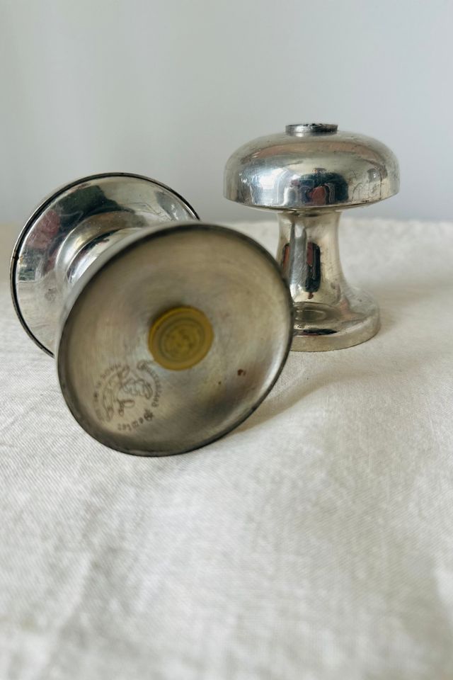 Vintage Mid Century Modern Irish Pewter Salt and Pepper Shakers Selected by KA.TL.AK #3
