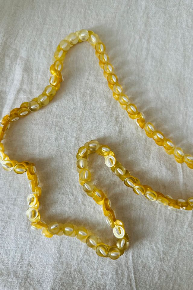 Vintage Butterscotch Handmade Button Necklace Selected by KA.TL.AK #3