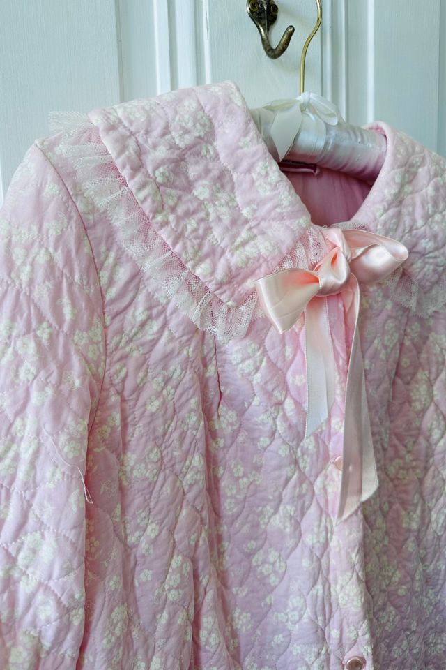 Vintage Stella Fagin Quilted Pink House Coat Selected by KA.TL.AK #2
