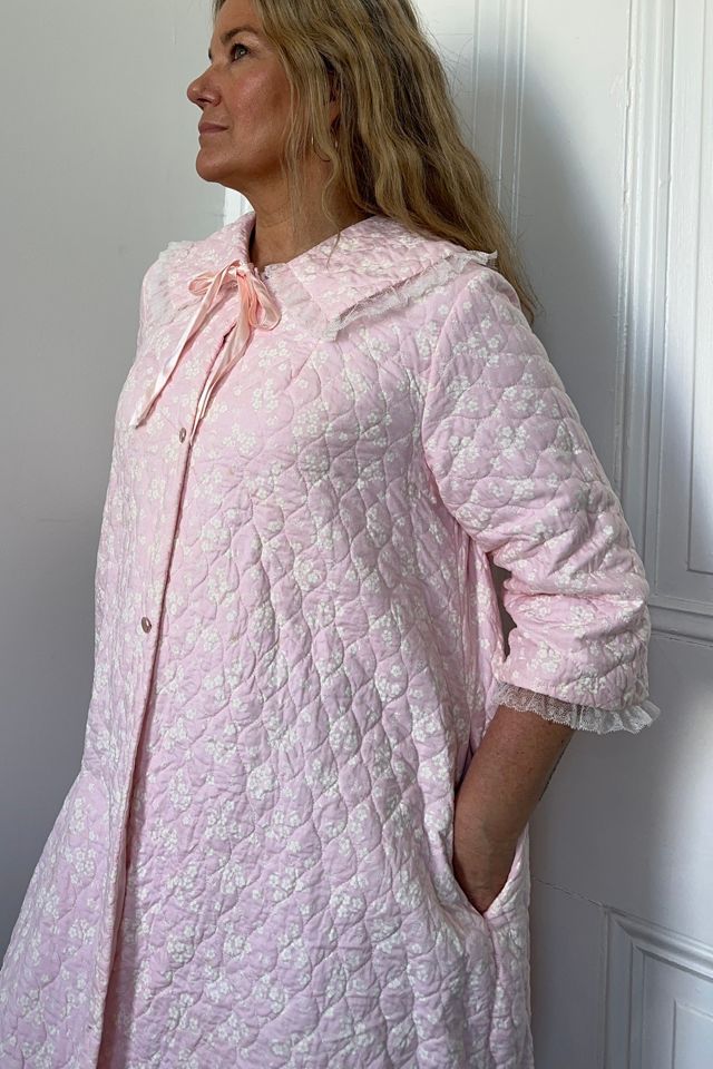Vintage Stella Fagin Quilted Pink House Coat Selected by KA.TL.AK #3