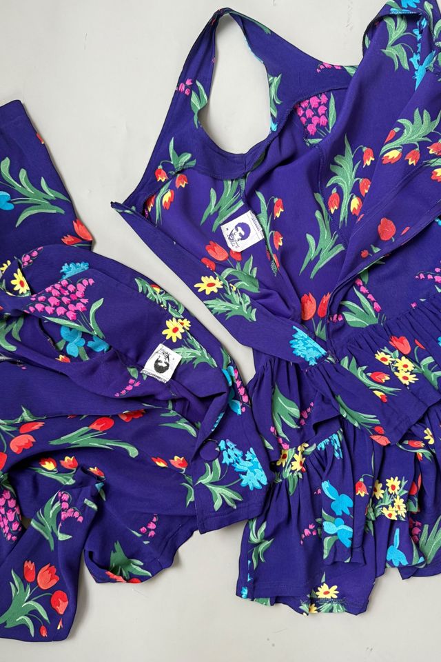 Vintage Betsey Johnson Punk Label 80s Floral Flounce Dress and Jacket Set Selected by MARMALADE #2