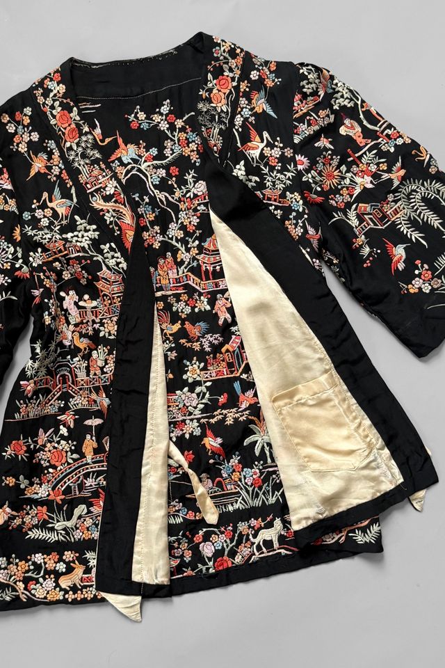 Early 20th Century Vintage Embroidered Silk Chinese Jacket Selected by MARMALADE #1