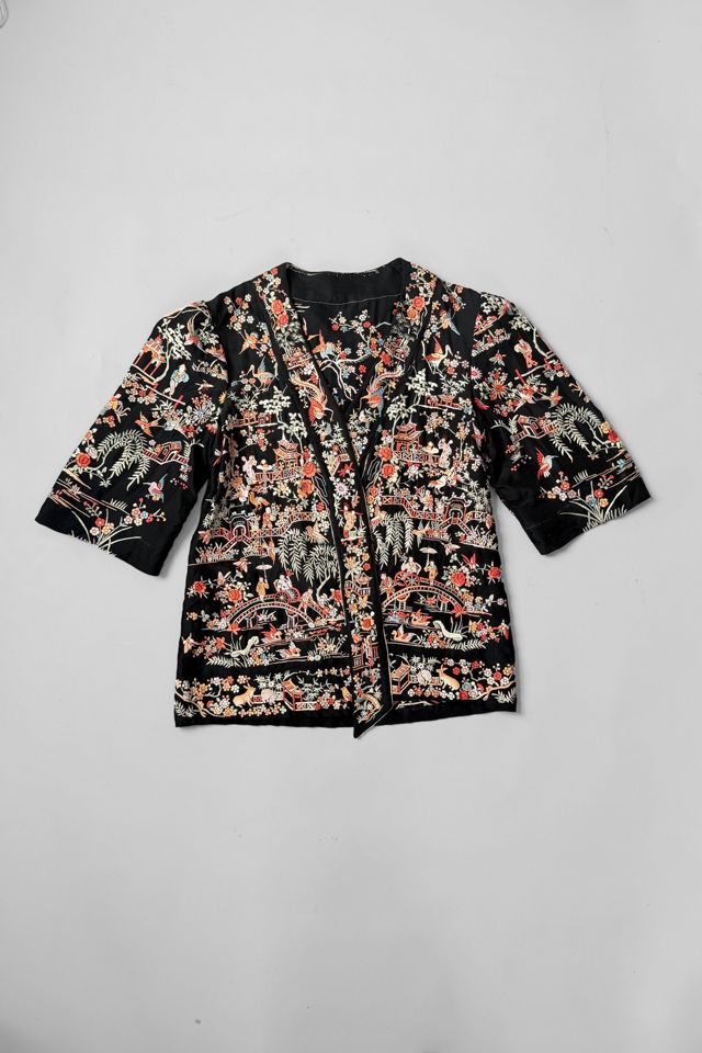 Early 20th Century Vintage Embroidered Silk Chinese Jacket Selected by MARMALADE #2