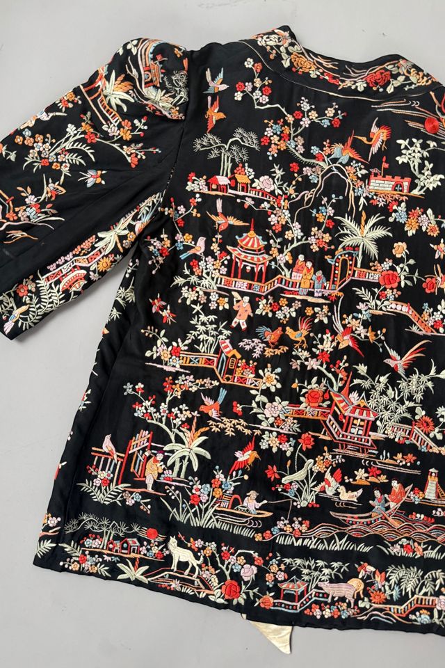 Early 20th Century Vintage Embroidered Silk Chinese Jacket Selected by MARMALADE #3