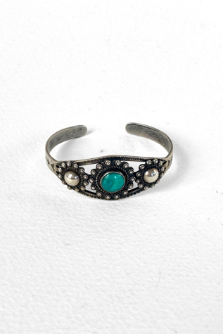 Vintage 70s Southwest Silver-Tone Cuff Bracelet Selected by MARMALADE
