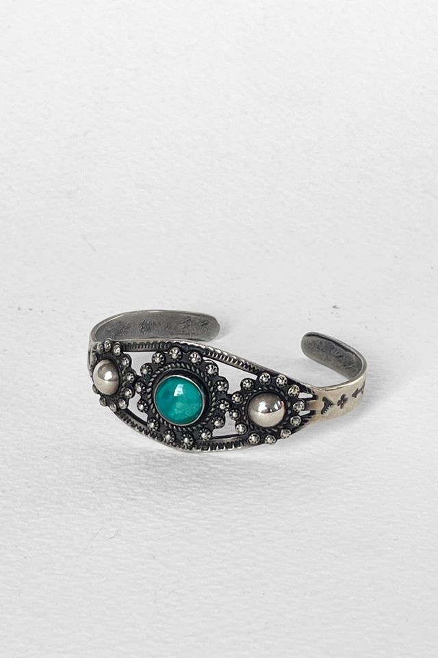 Vintage 70s Southwest Silver-Tone Cuff Bracelet Selected by MARMALADE #1