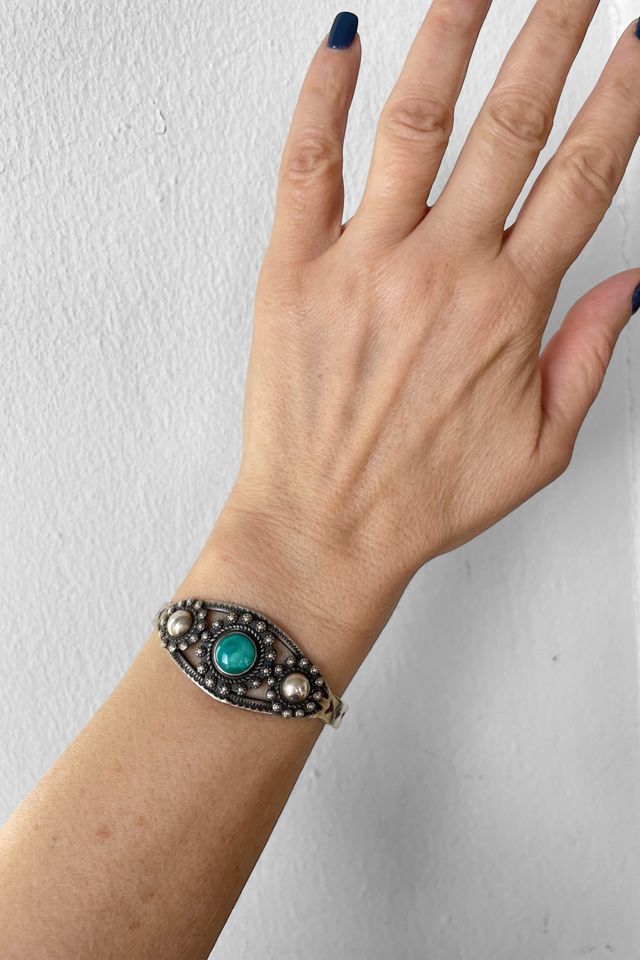 Vintage 70s Southwest Silver-Tone Cuff Bracelet Selected by MARMALADE #2