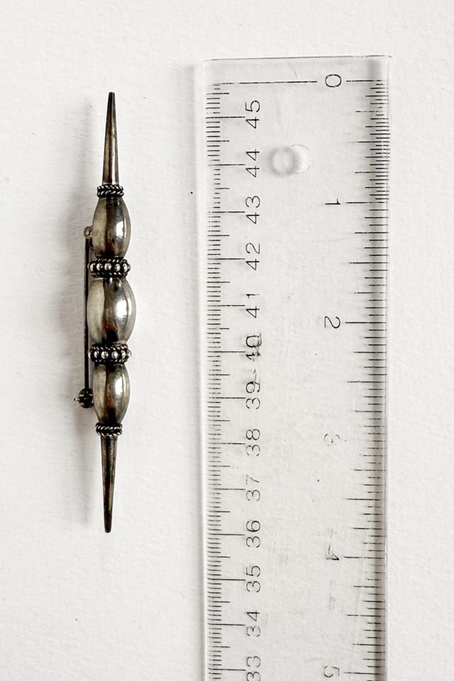 Victorian Vampire Sterling Silver Gothic Bar Brooch Selected by MARMALADE #2