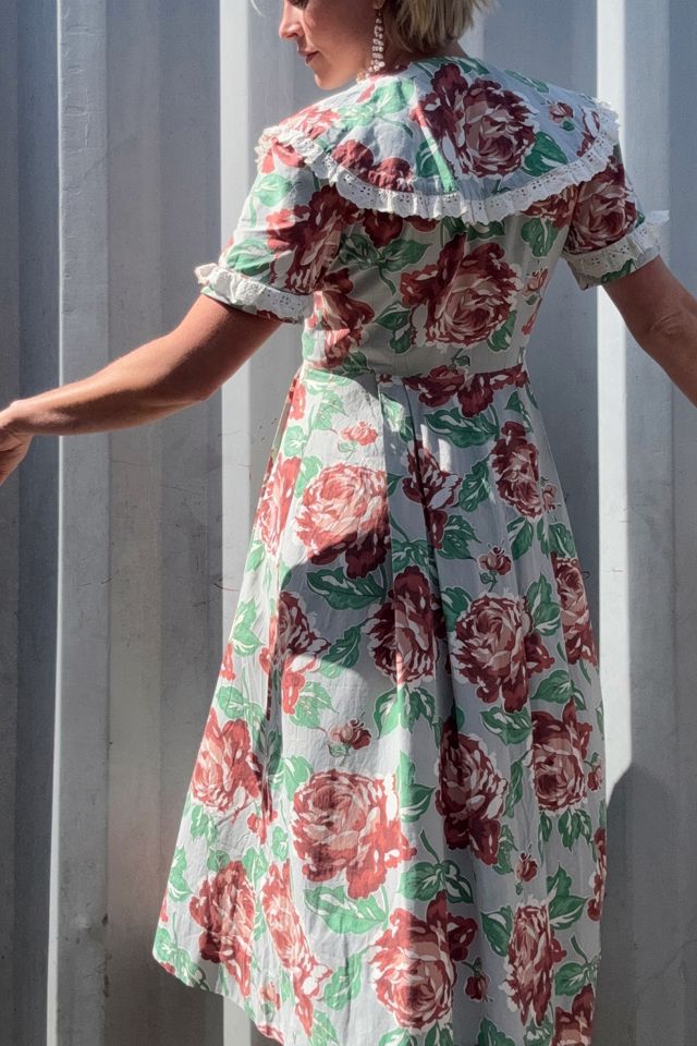 Vintage 1940s Handmade Cotton Dress Selected by Kikos Kloset #3