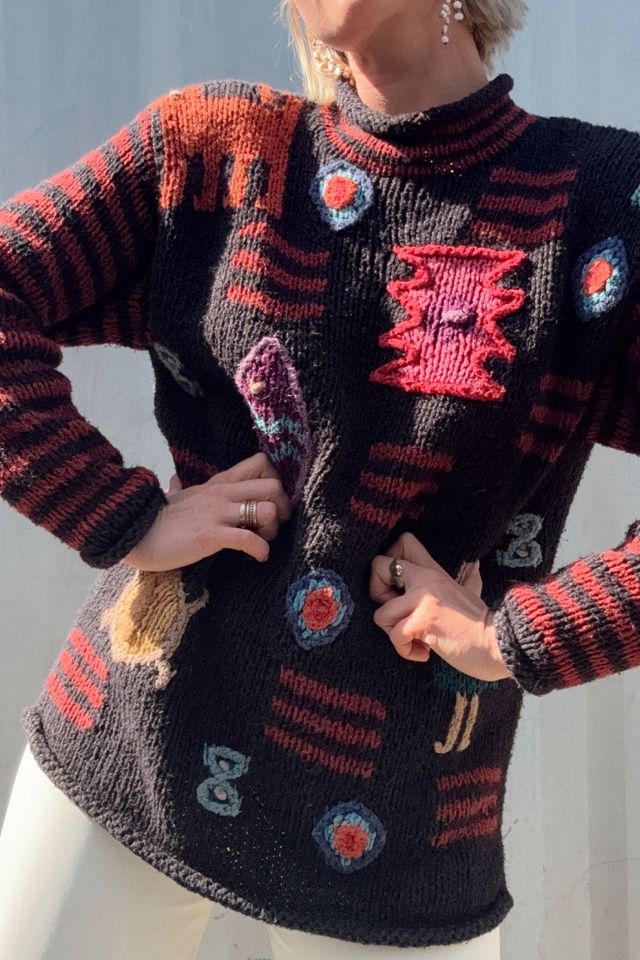 Vintage Mockneck Knit Sweater Selected by Kikos Kloset #2