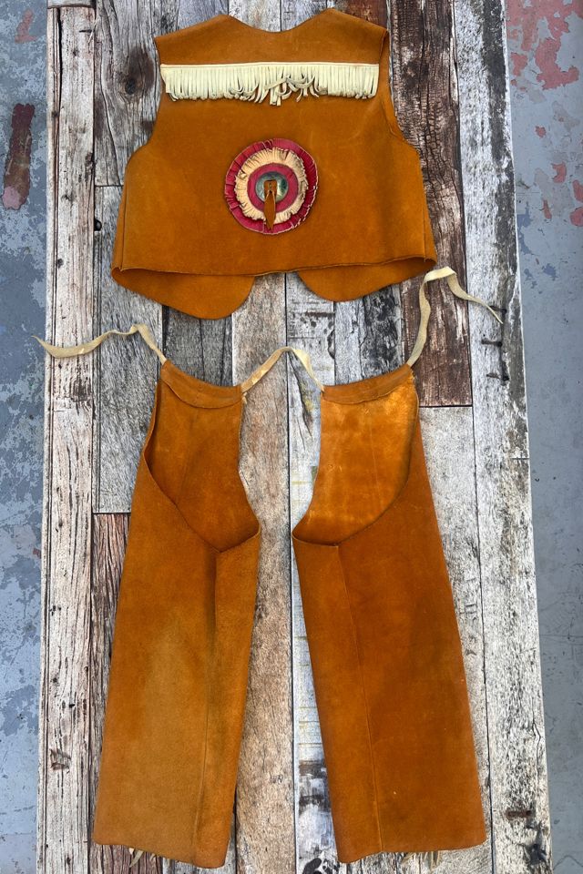 1960s Leather Fringe Rodeo 3-Piece Ensemble for Youth/Child - Selected by Market Vintage #1