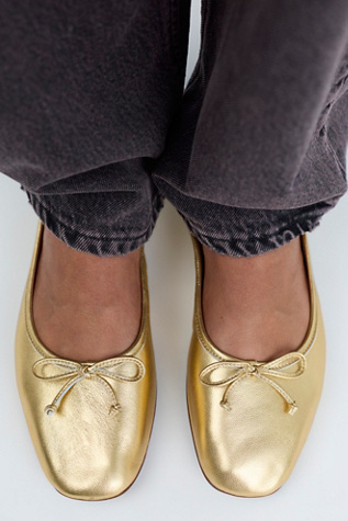 Женские балетки Sam Edelman Alie Ballet, цвет: Янтарный золотой — фото 1