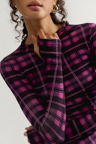 Женское платье Summi Summi Long Sleeve A-Line Mini, цвет: Клетчатый — фото 4