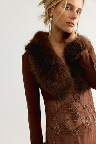 Женские болеро Free People Penny Lane Fur Bolero, цвет: Латте — фото 1