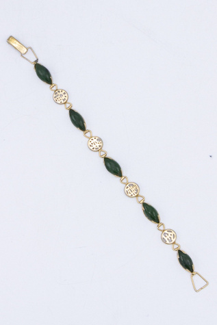 Vintage Nephrite Jade Bracelet Selected by Black Shag Vintage