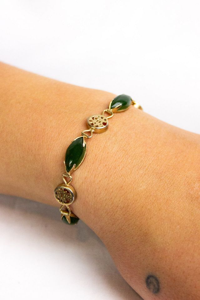 Vintage Nephrite Jade Bracelet Selected by Black Shag Vintage #1
