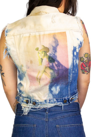 Vintage Y2K Alicia Silverstone Denim Vest Selected by Black Shag Vintage