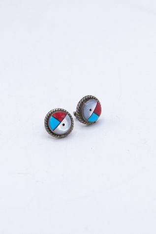 Vintage Turquoise Coral Earrings Selected by Black Shag Vintage