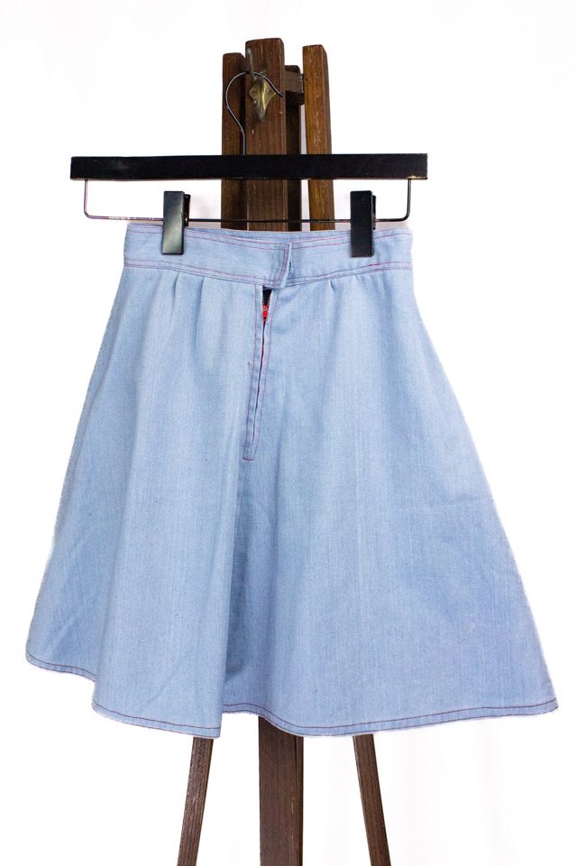 Vintage 70s Denim Skirt Selected by Black Shag Vintage #1