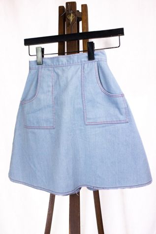 Vintage 70s Denim Skirt Selected by Black Shag Vintage