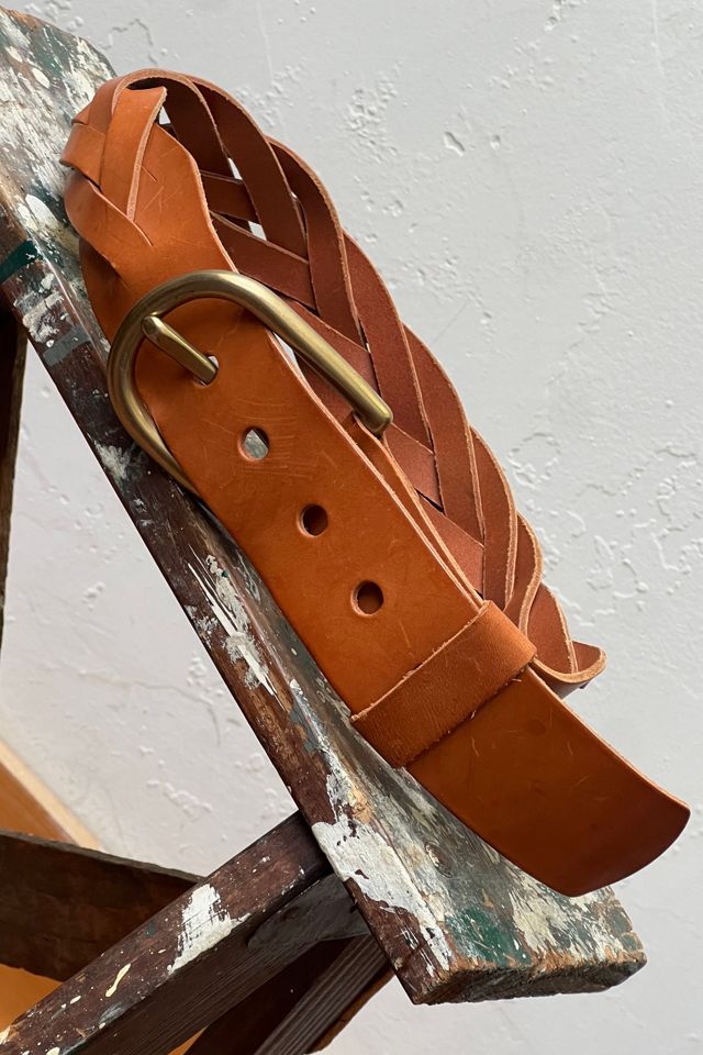 Vintage DKNY Leather Belt and Brass Buckle Selected by Anna Corinna #1