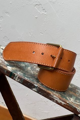 Vintage Leather Belt and Brass Buckle Selected by Anna Corinna