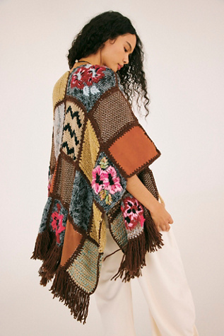 The Farra Mixa Poncho Jacket at Free People
