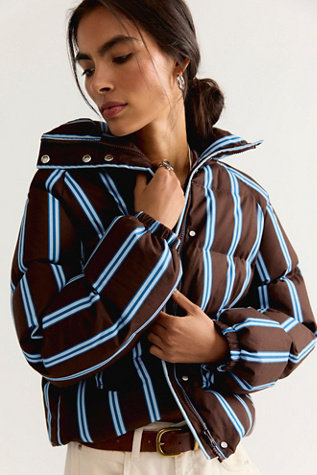 The Tiny Big Sister Striped Puffer Jacket