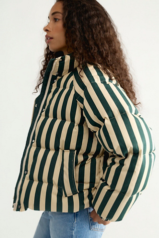 The Tiny Big Sister Striped Puffer Jacket