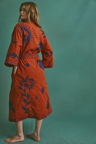 Женские куртки Matthew Williamson x Free People Deia Duster, цвет: Кобальтовый комбинированный — фото 3