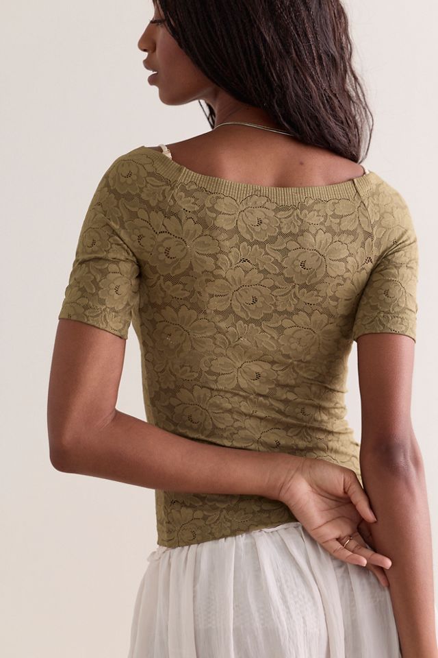Smooth Talking Lace Off-The-Shoulder Top #1
