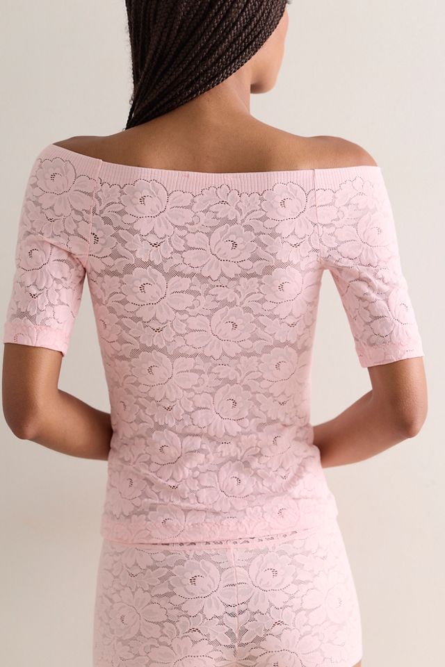 Smooth Talking Lace Off-The-Shoulder Top #1