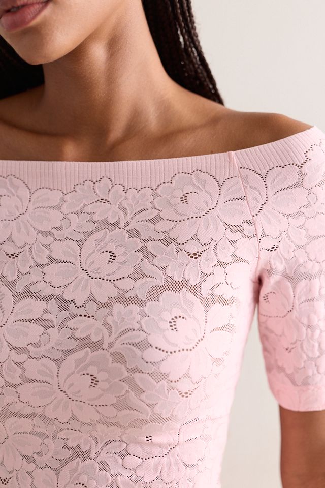 Smooth Talking Lace Off-The-Shoulder Top #2